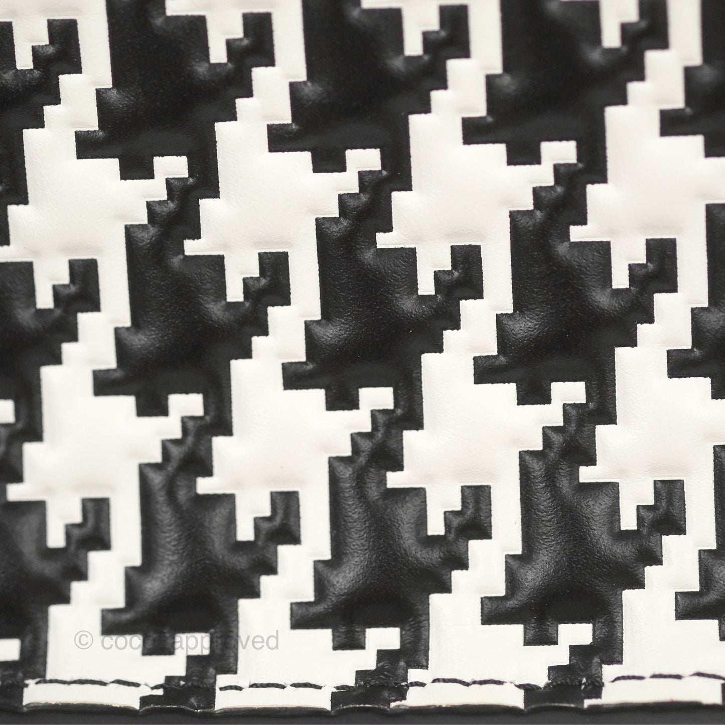 Christian Dior Bobby East-West Bag Black And White Houndstooth Embossed Calfskin