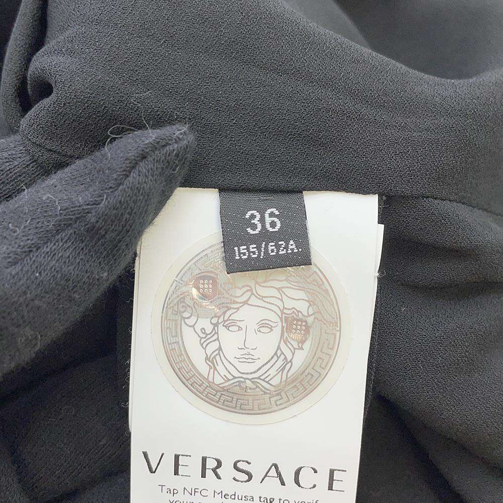 FENDI Fendace dress Size 36 Black Rayon96% Polyurethane4%
