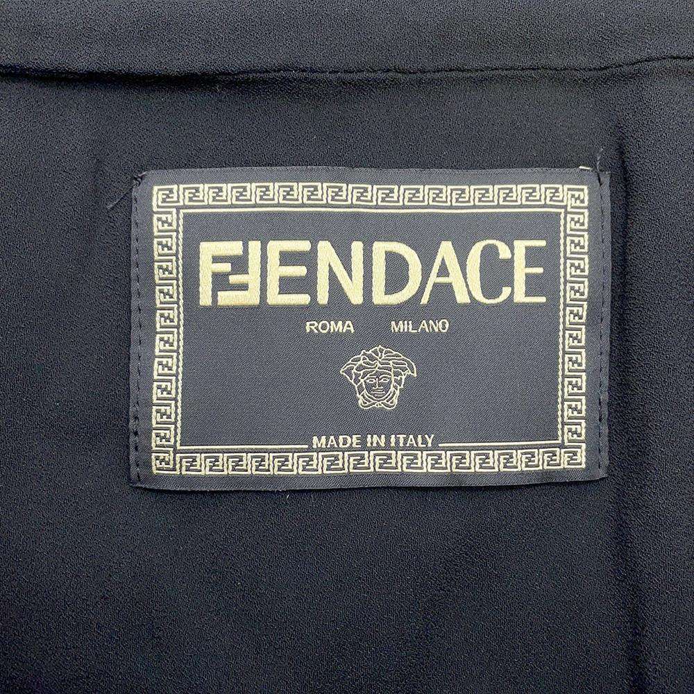 FENDI Fendace dress Size 36 Black Rayon96% Polyurethane4%