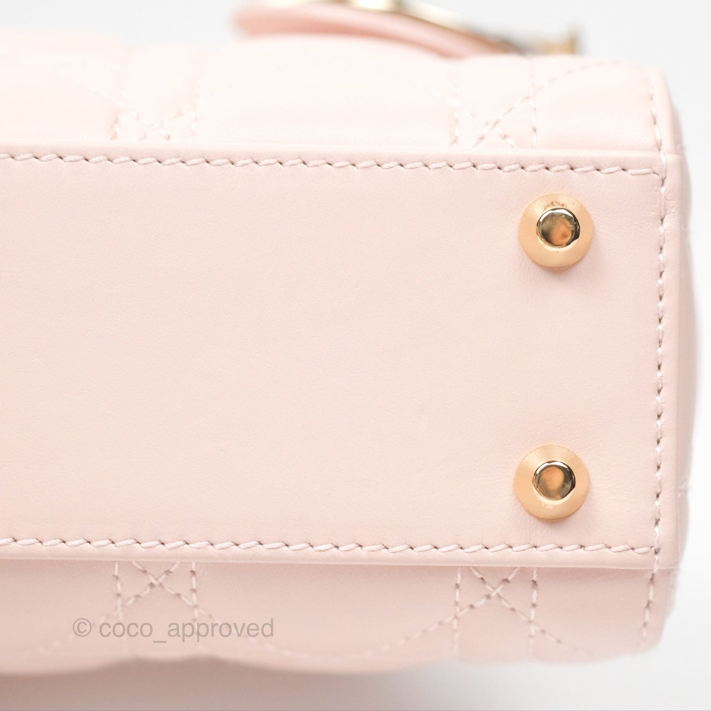 Christian Dior Mini Lady Dior Pink Lambskin Gold Hardware