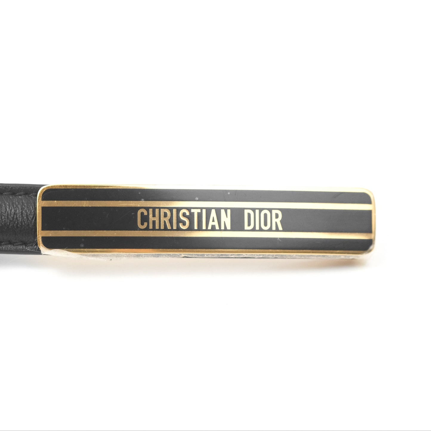 Christian Dior Dior-ID Belt Black Smooth Calfskin Size 80