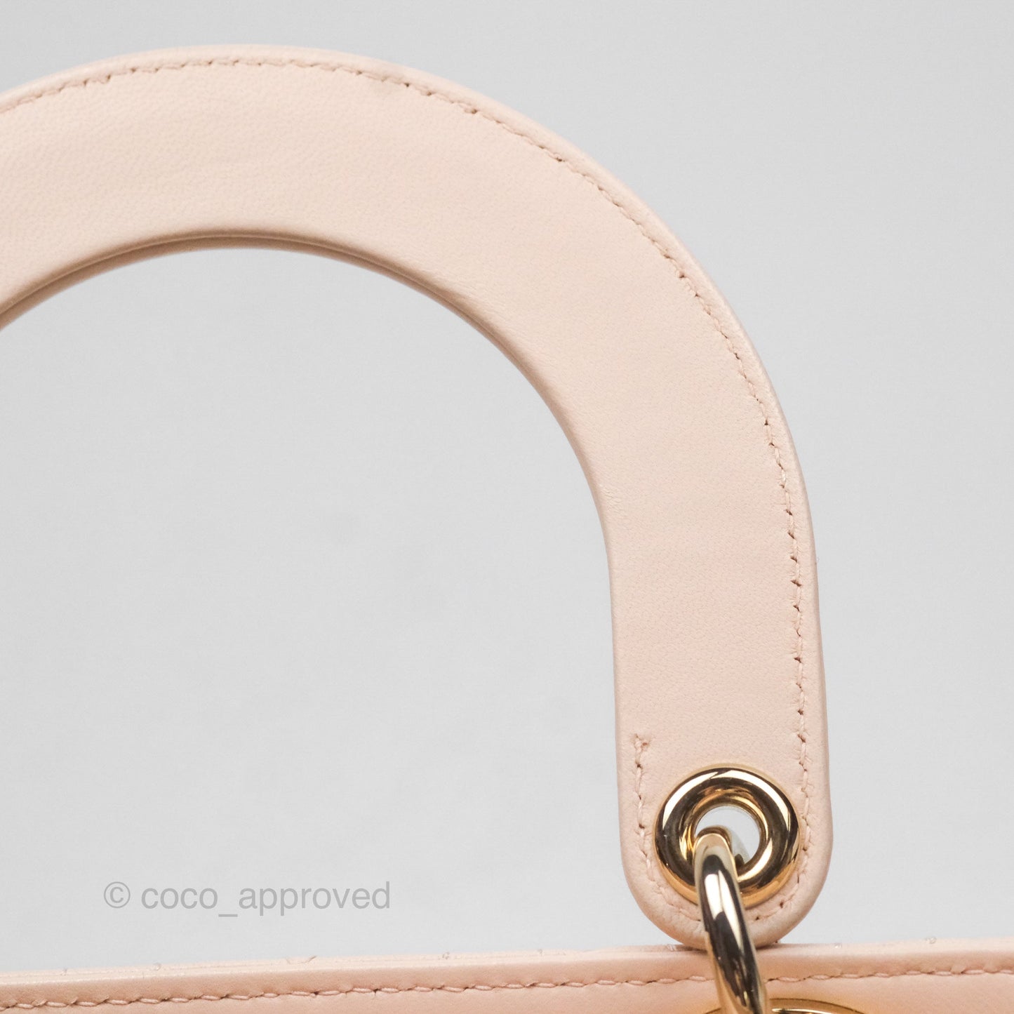 Christian Dior Lambskin My ABCDior Lady Dior Pink Gold Hardware