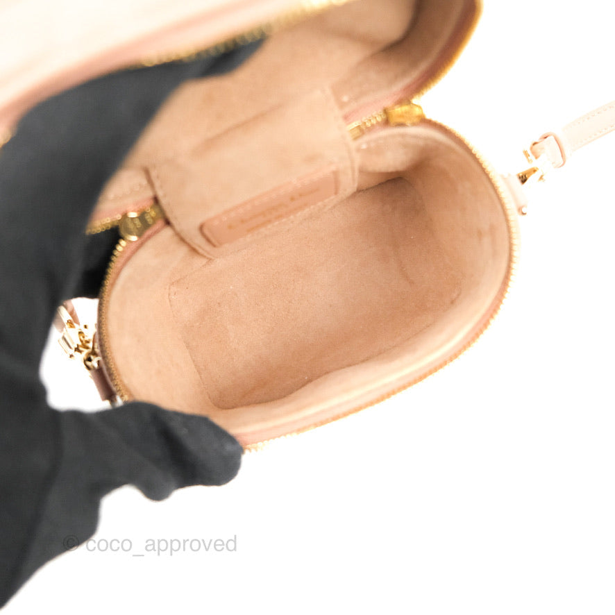 Christian Dior Micro Lady Dior Vanity Case Pink Cannage Lambskin