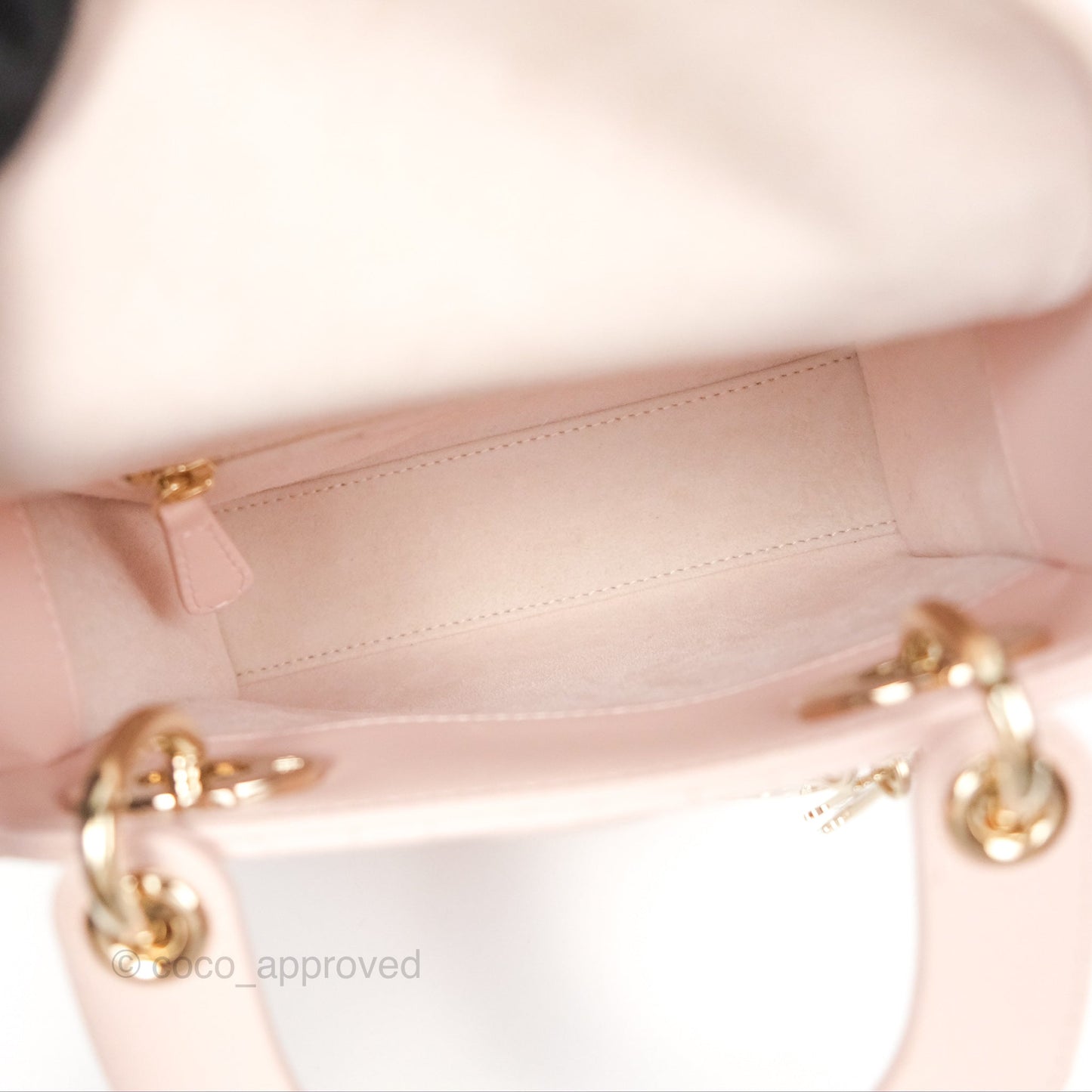 Christian Dior Mini Lady Dior Pink Lambskin Gold Hardware