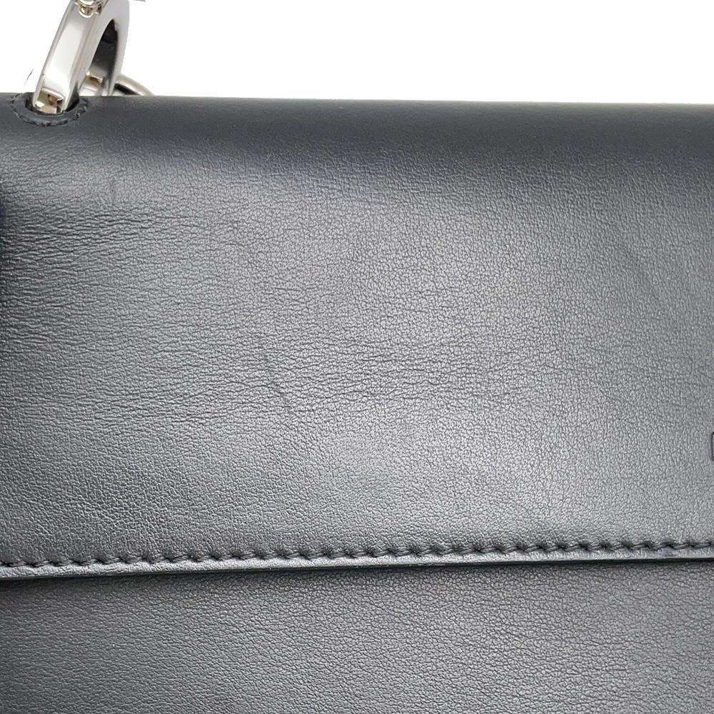 FENDI Canayef 2way Shoulder Bag Black 8BT284 Leather