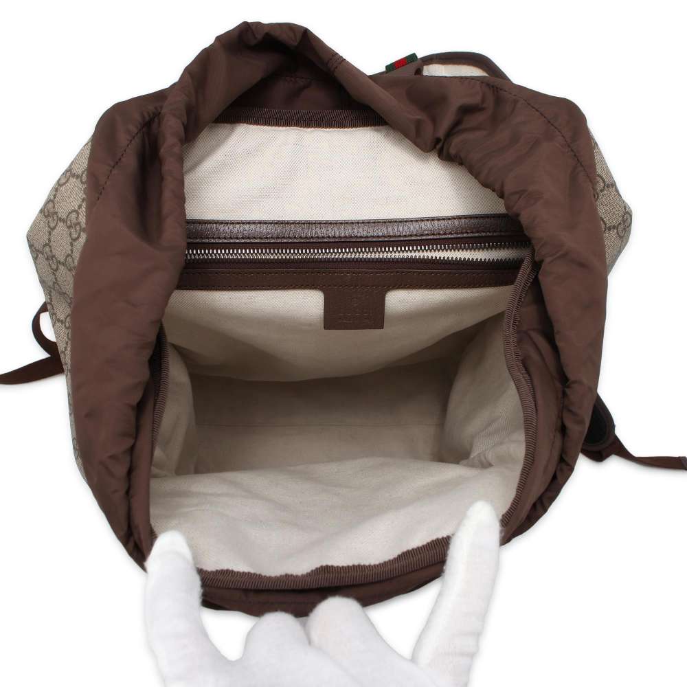 GUCCI Skateboard Backpack Beige 690999 GG SupremeCanvas
