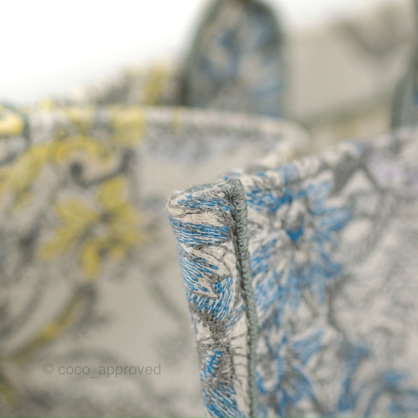 Christian Dior Medium(Old Small) Book Tote White Multicolor Rêve d'Infini Embroidery