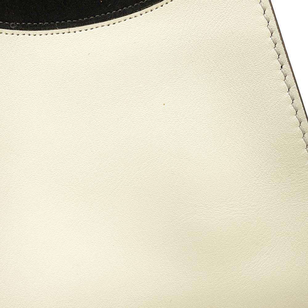FENDI Peekaboo ISeeU Antonio Lopez White/Brown/Beige 8BN321 Leather suede Size Medium