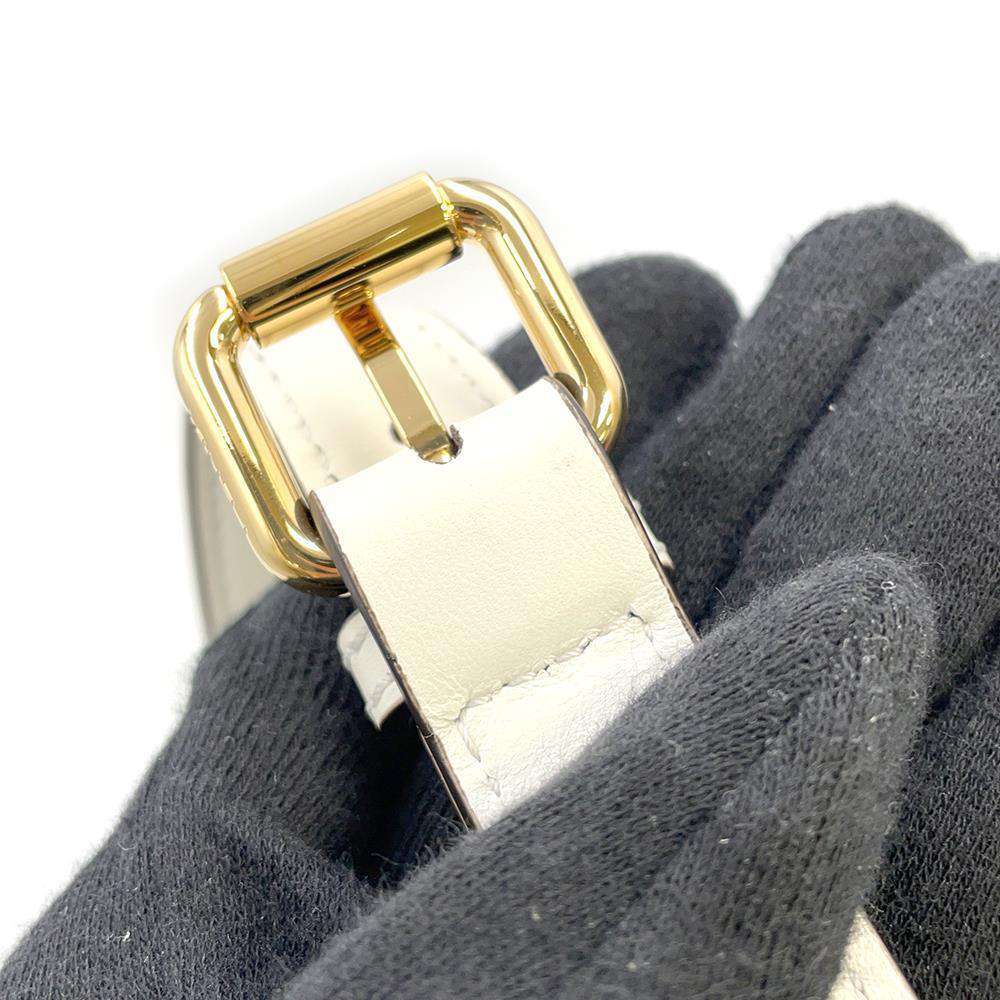 FENDI Peekaboo ISeeU Antonio Lopez White/Brown/Beige 8BN321 Leather suede Size Medium