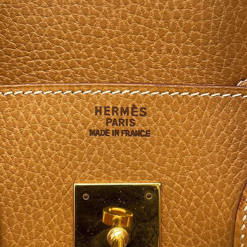 HERMES Birkin Natural Ardennes Leather Size 35