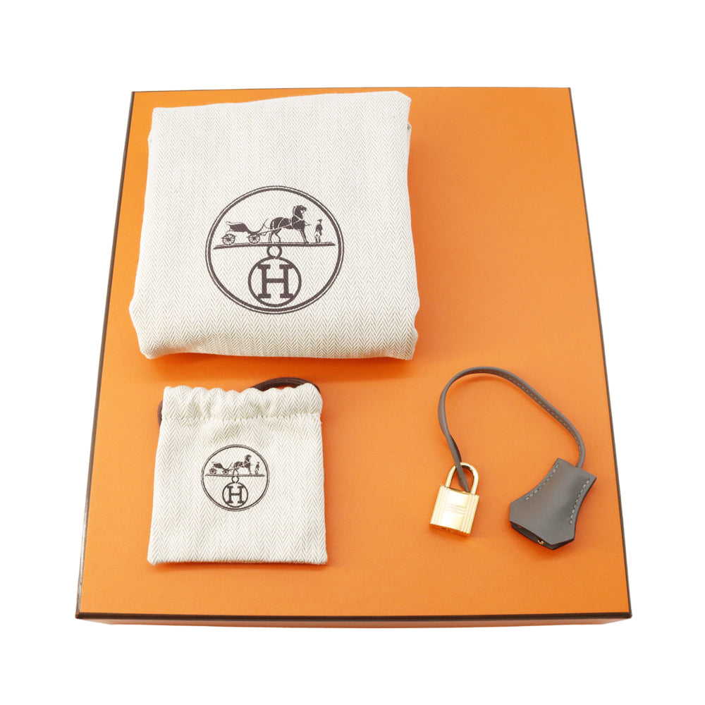 HERMES Birkin Gris Meyer Swift Leather Size 25