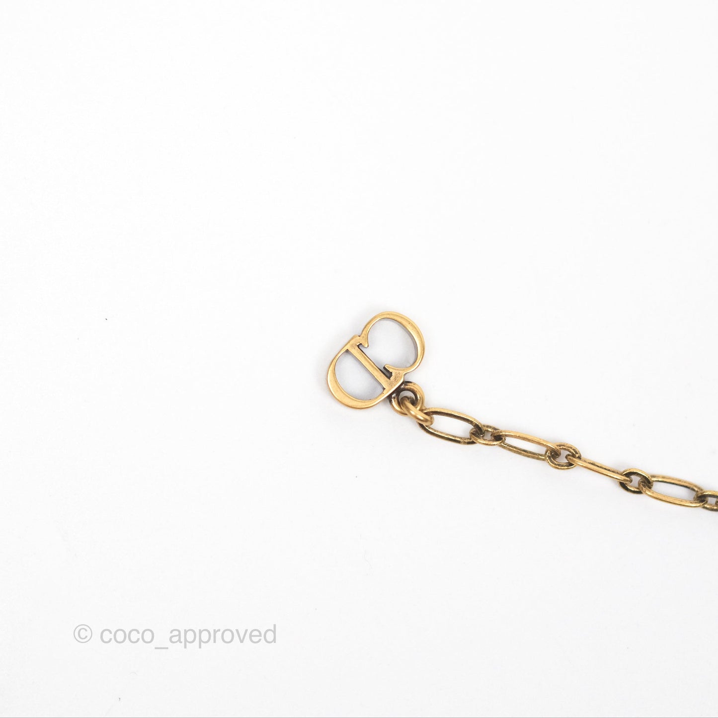 Christian Dior Grosgrain Ribbon Astrology Choker Aged Gold Hardware