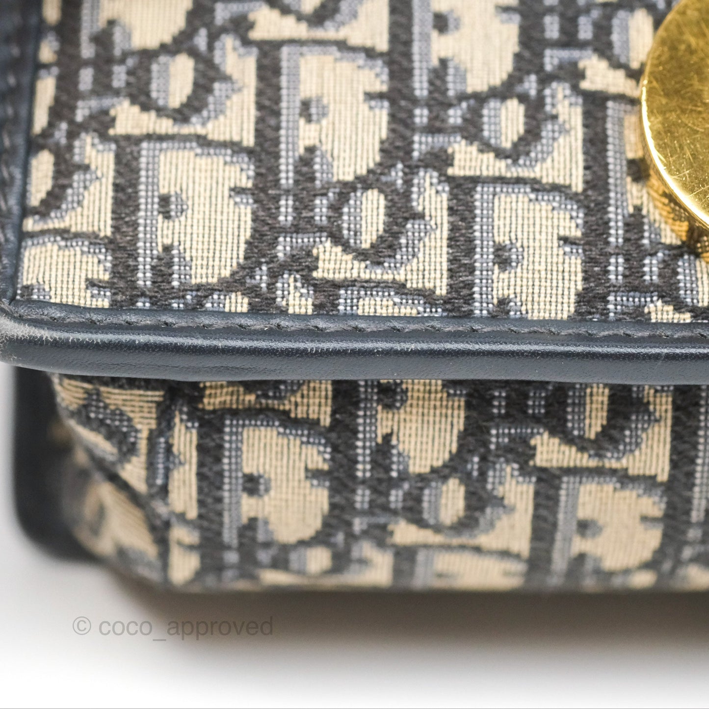Christian Dior 30 Montaigne with Chain Blue Dior Oblique Jacquard
