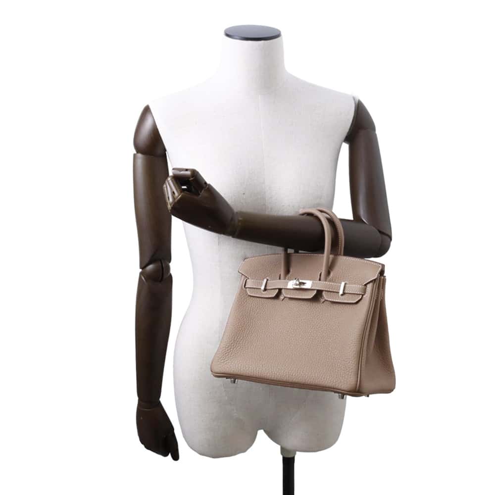 HERMES Birkin Etoupe Togo Leather Size 25