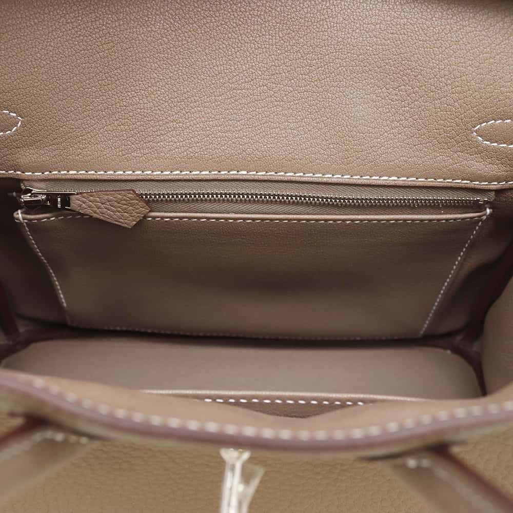 HERMES Birkin Etoupe Togo Leather Size 25