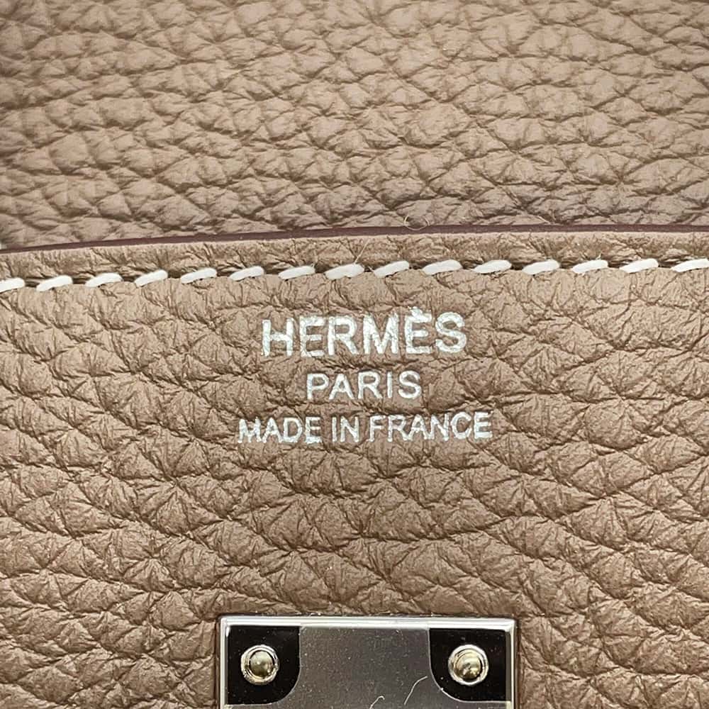 HERMES Birkin Etoupe Togo Leather Size 25