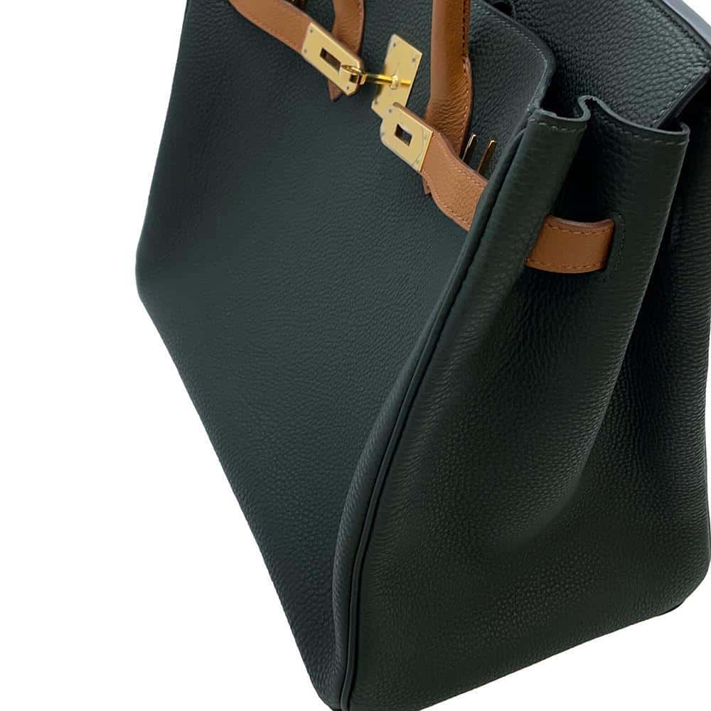 HERMES Birkin Star Mark Vert Fonce/Gold Togo Leather Size 35