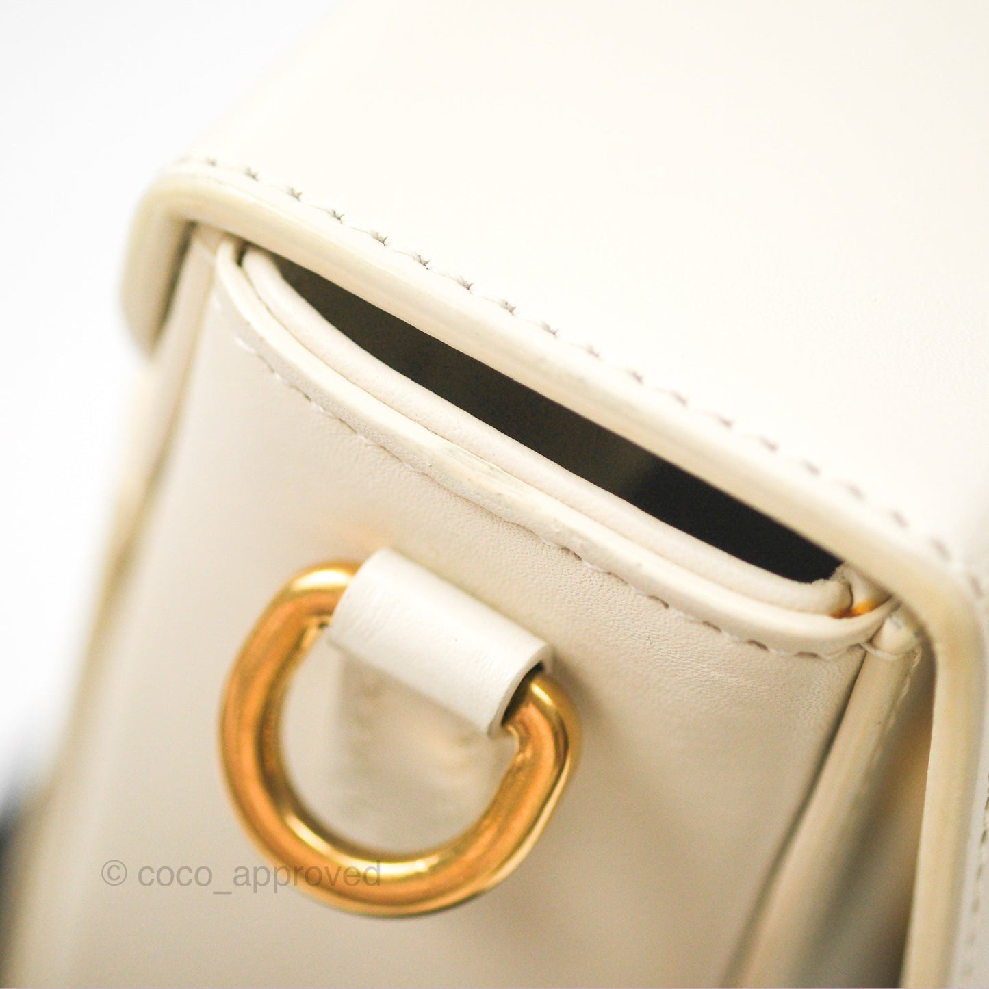 Christian Dior 30 Montaigne Box Bag White Calfskin