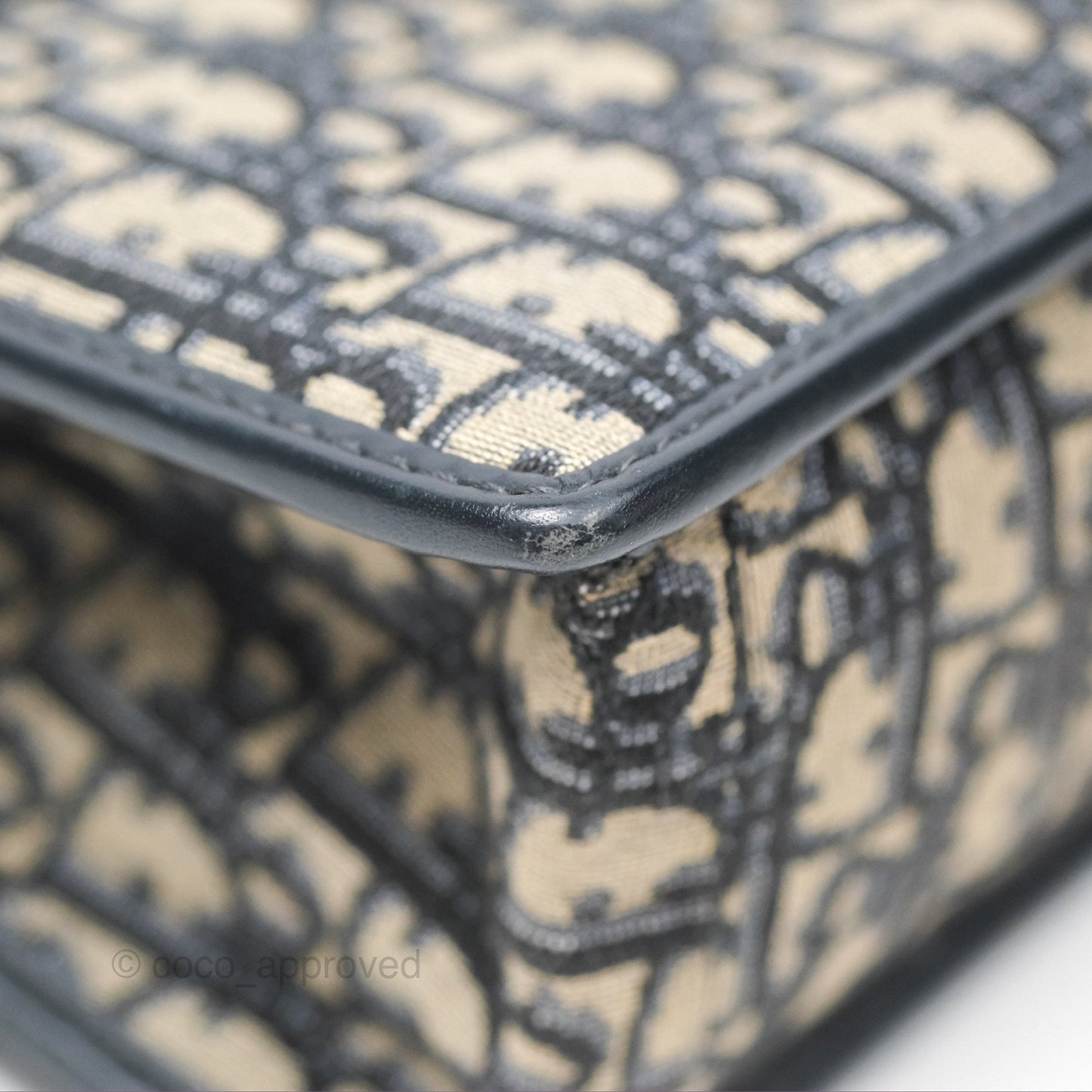 Christian Dior 30 Montaigne with Chain Blue Dior Oblique Jacquard