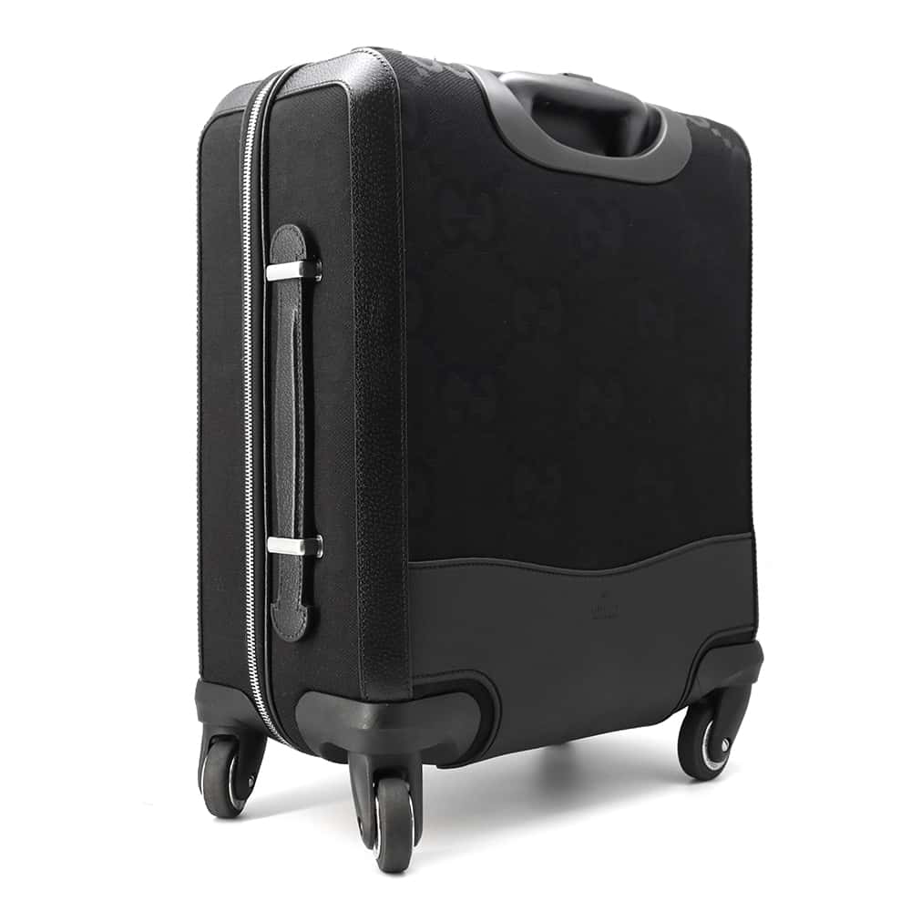 GUCCI Jumbo GG Small Cabin Trolley Bag Black 451003 Canvas Leather