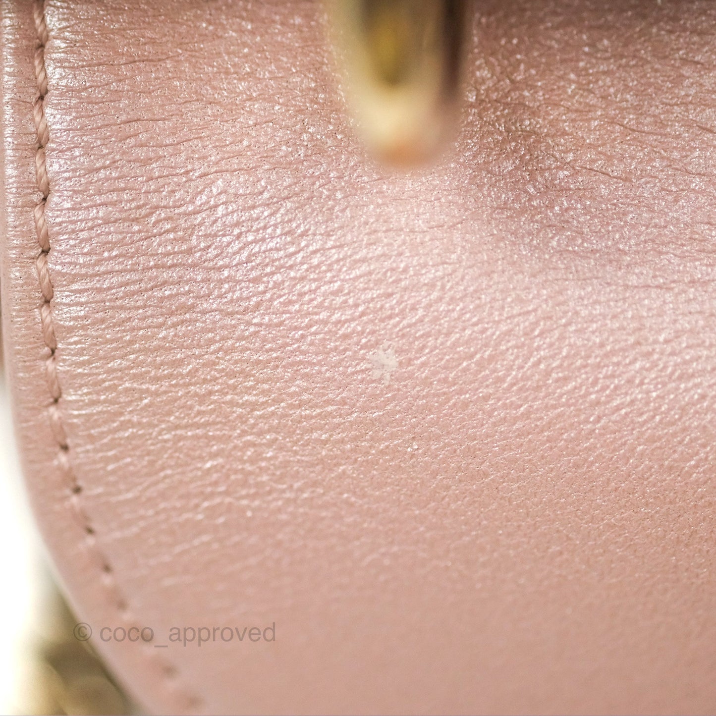 Christian Dior Mini Lady Dior Iridescent Light Pink Cannage Gold Hardware