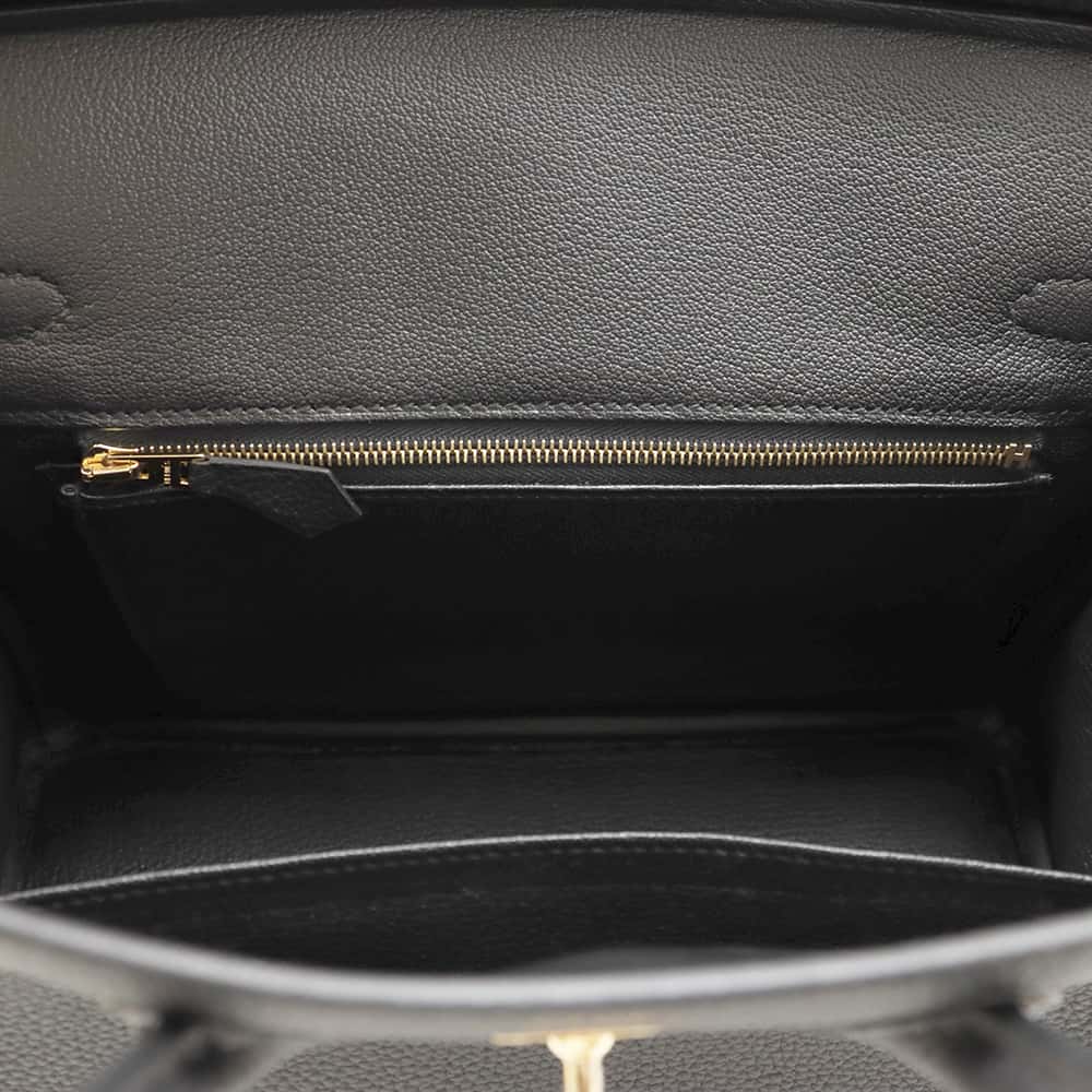 HERMES Birkin Black Togo Leather Size 25