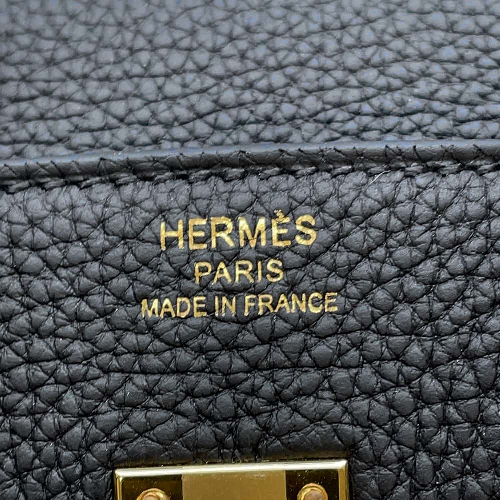 HERMES Birkin Black Togo Leather Size 25