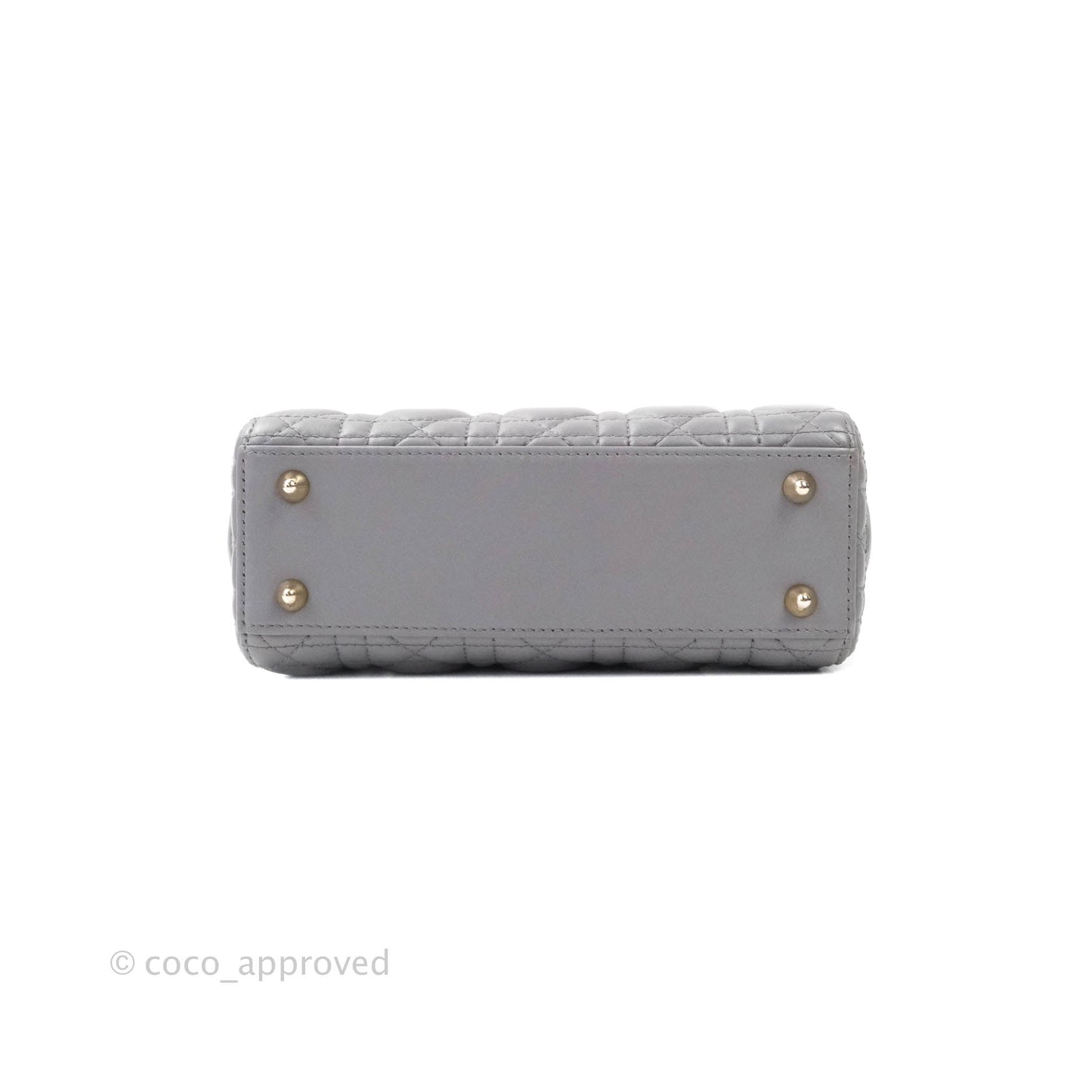 Christian Dior Lambskin My ABCDior Lady Dior Grey Gold Hardware
