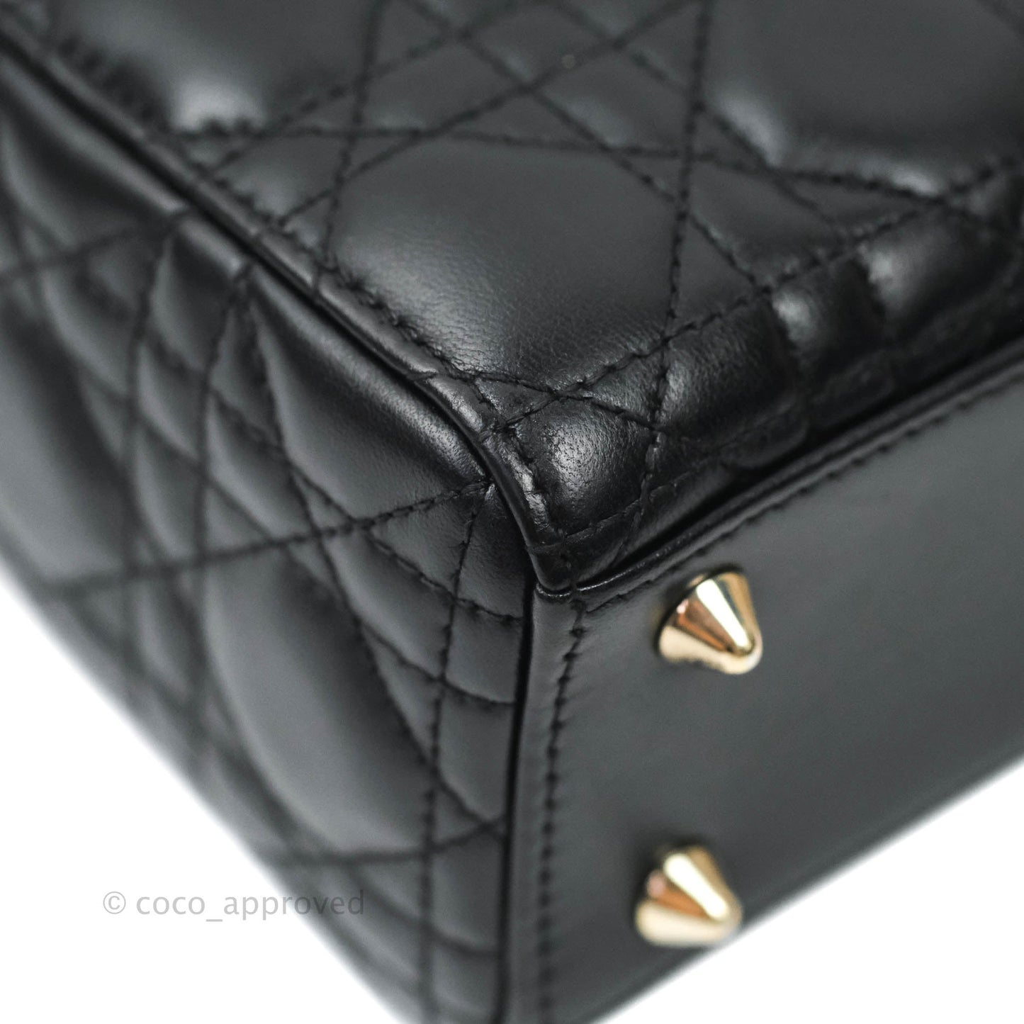 Christian Dior Lambskin My ABCDior Lady Dior Black Gold Hardware