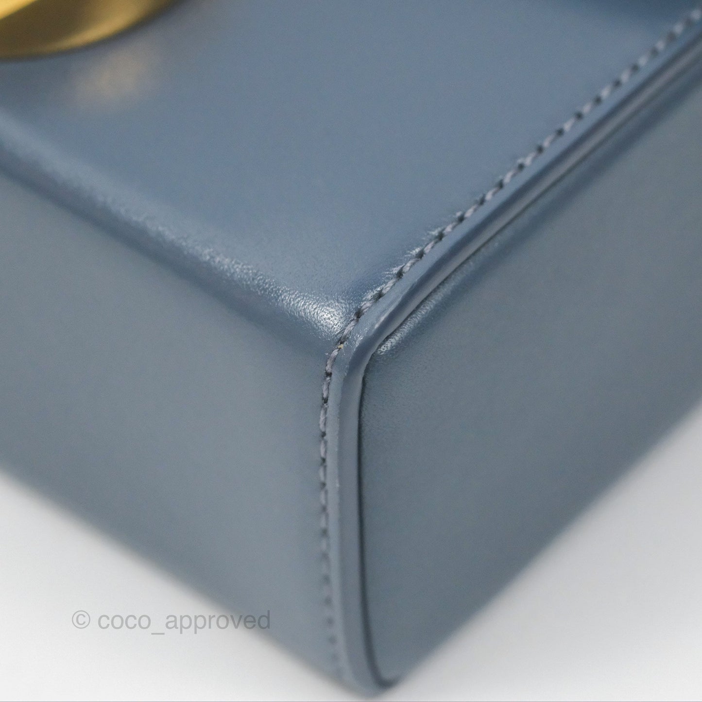 Christian Dior 30 Montaigne Box Bag Blue Calfskin