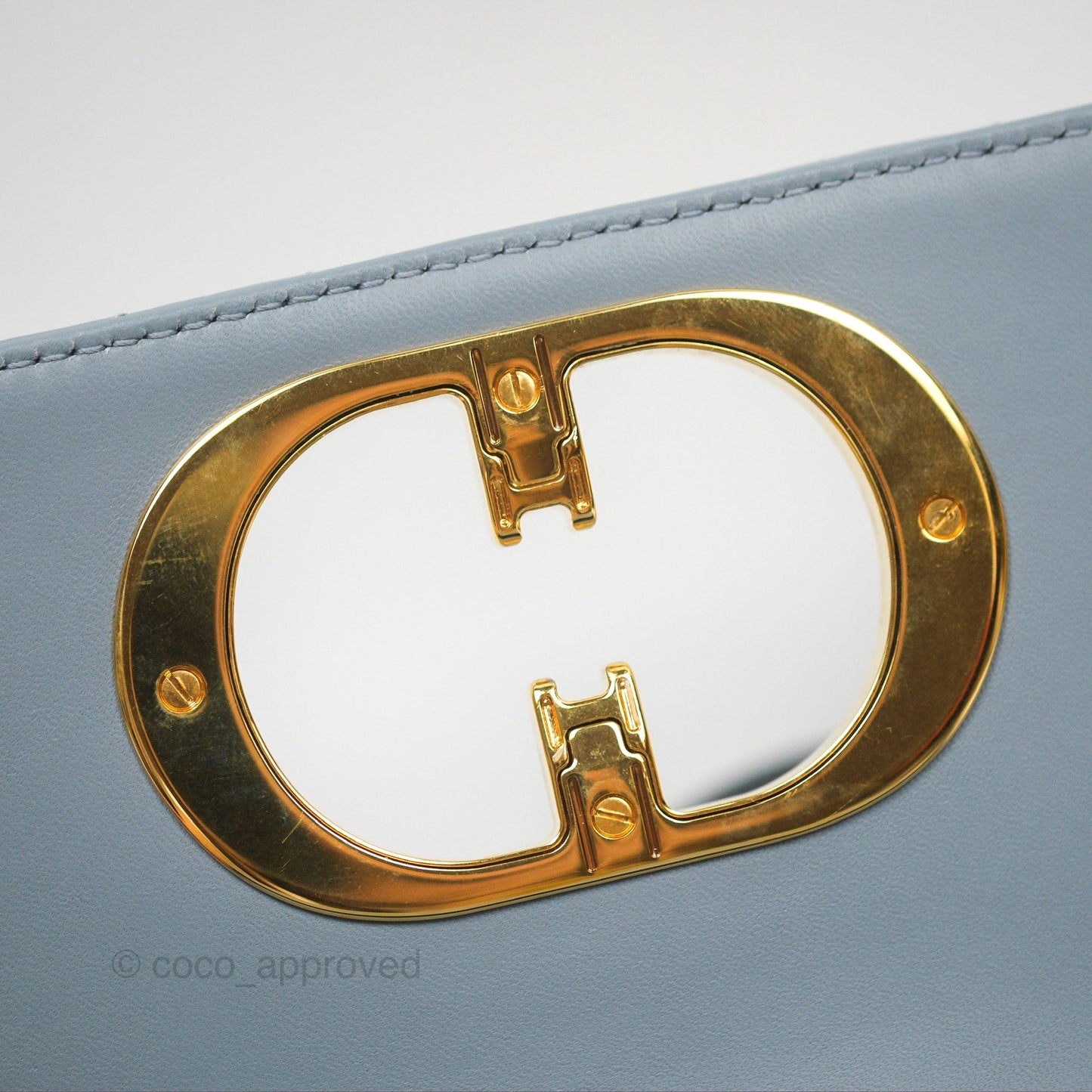 Dior Small Caro Bag Blue Supple Cannage Calfskin
