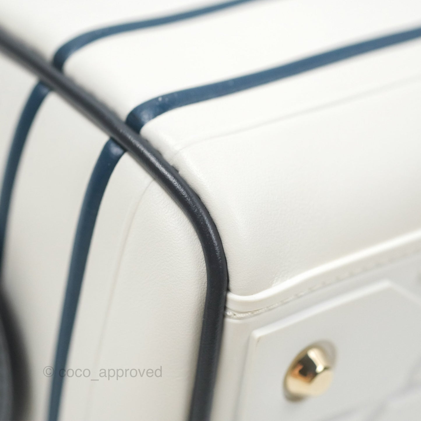 Dior Small Dior Vibe Zip Bowling Bag White Navy
