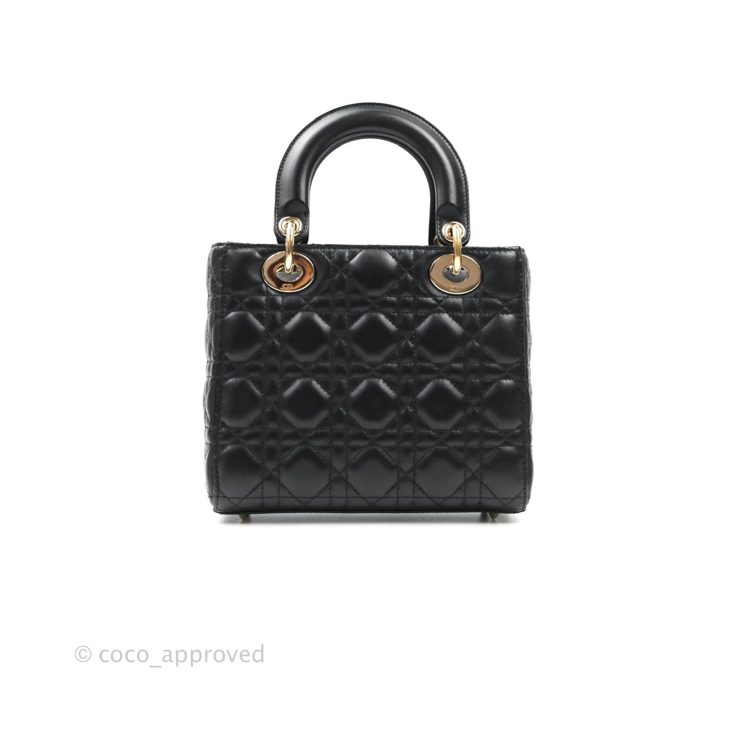 Christian Dior Lambskin My ABCDior Lady Dior Black Gold Hardware