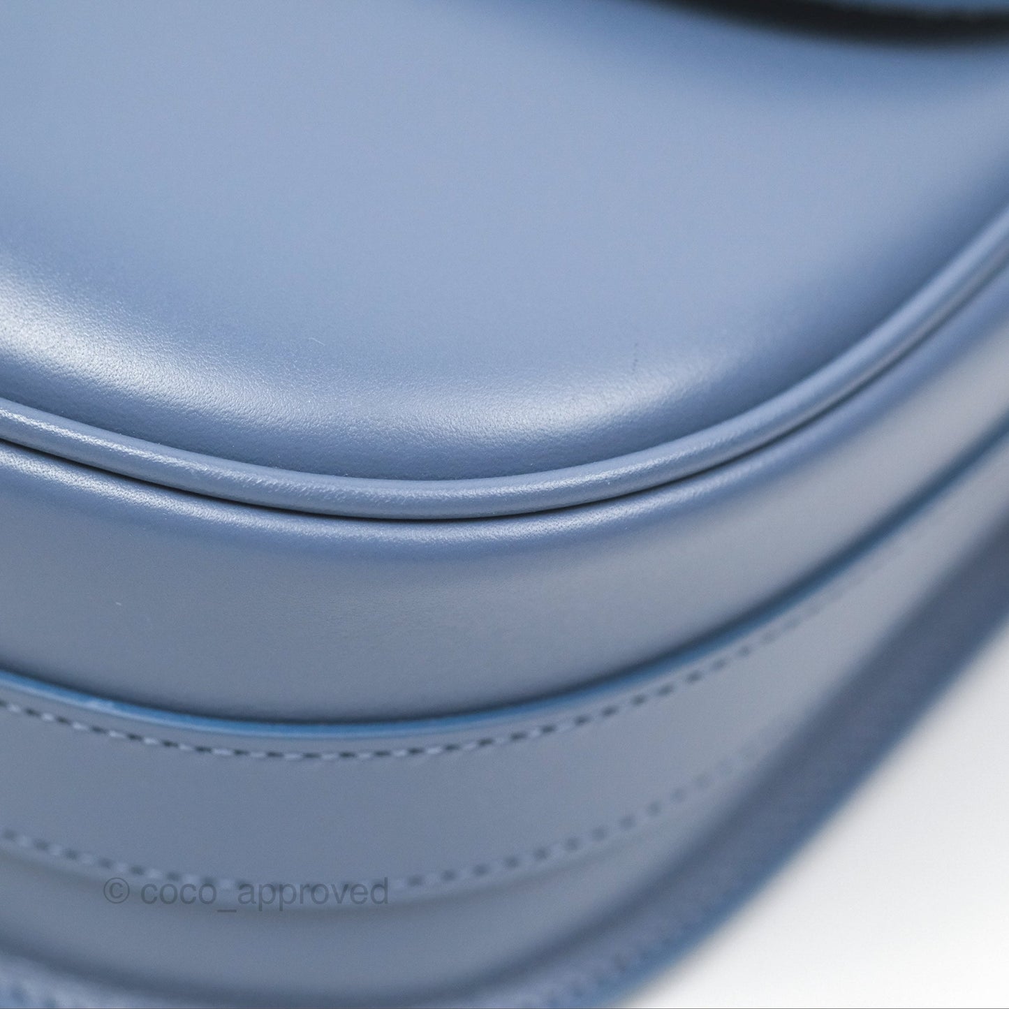 Christian Dior Medium Bobby Bag Blue Calfskin Gold Hardware