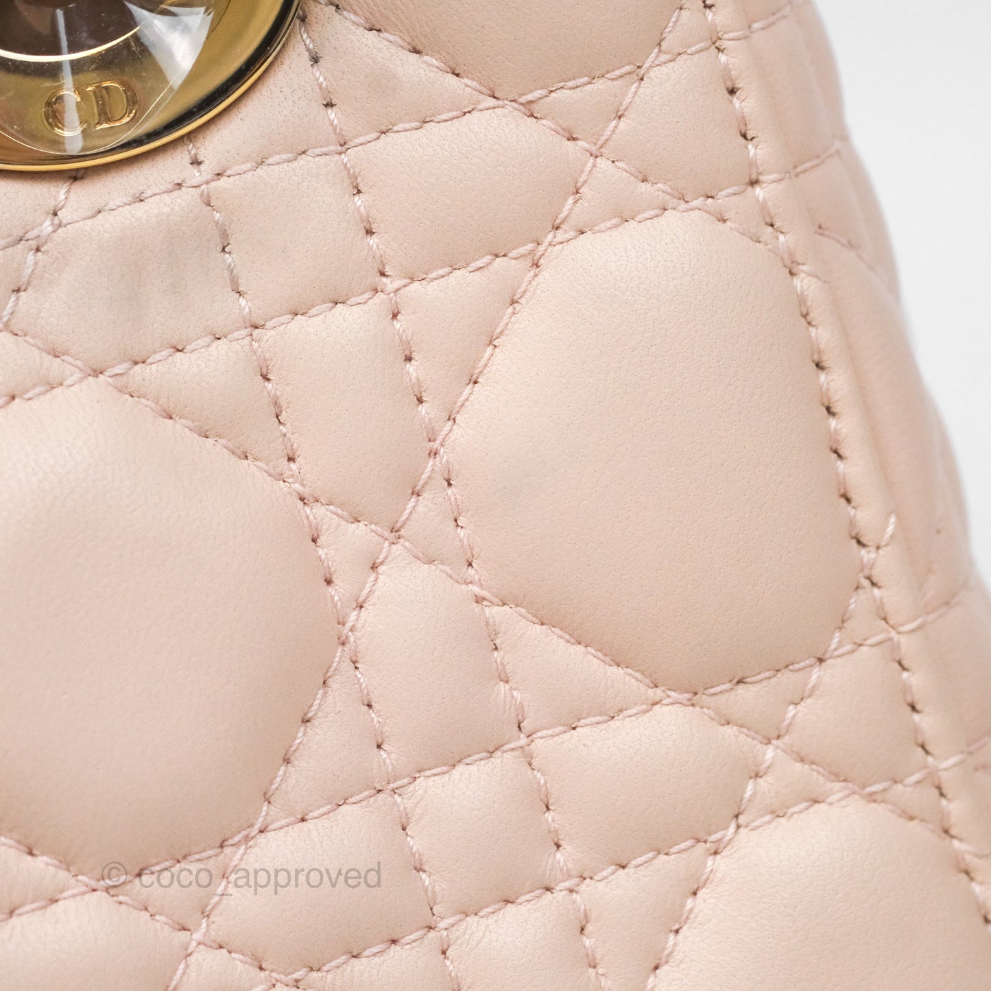 Christian Dior Lambskin My ABCDior Lady Dior Pink Gold Hardware