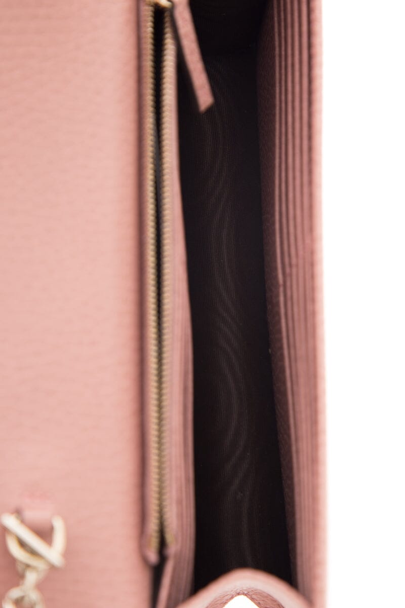 Gucci Pink Leather Interlocking G Cross-Body