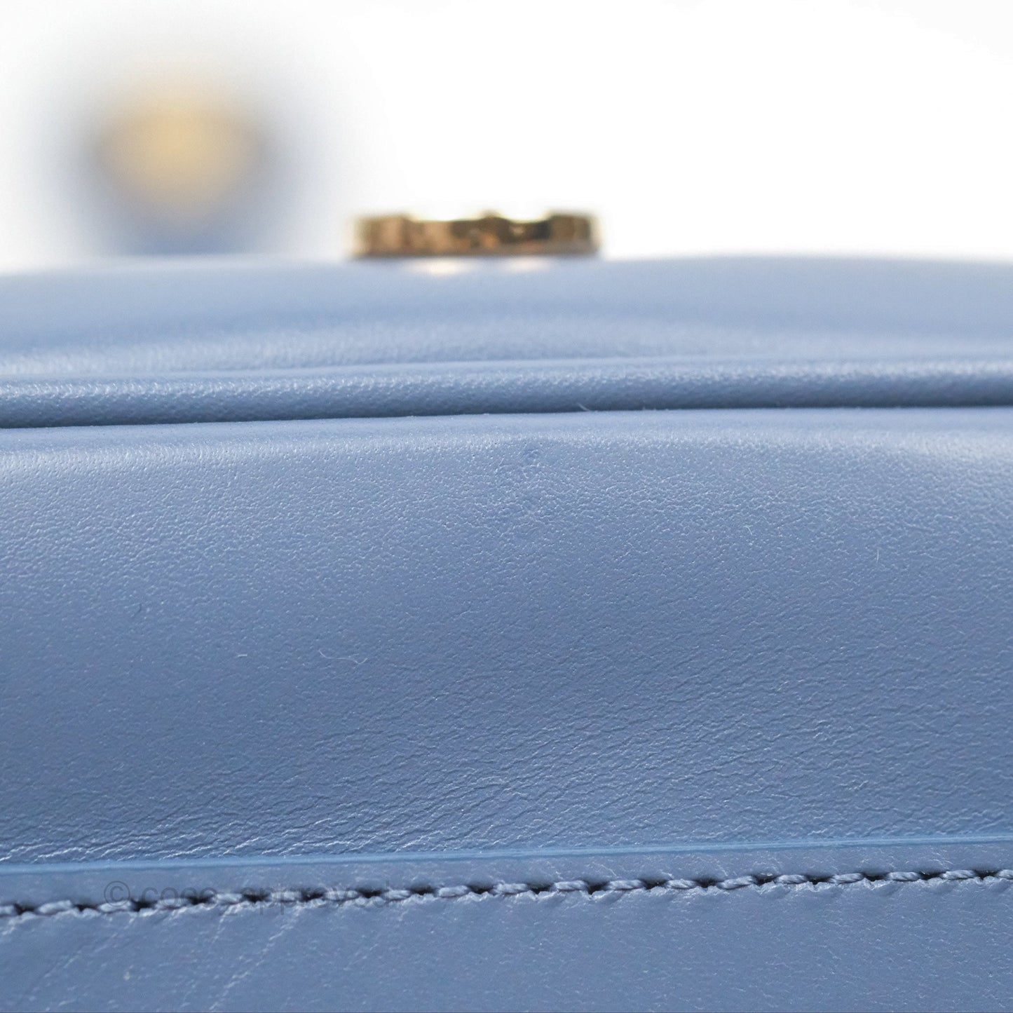 Christian Dior Medium Bobby Bag Blue Calfskin Gold Hardware
