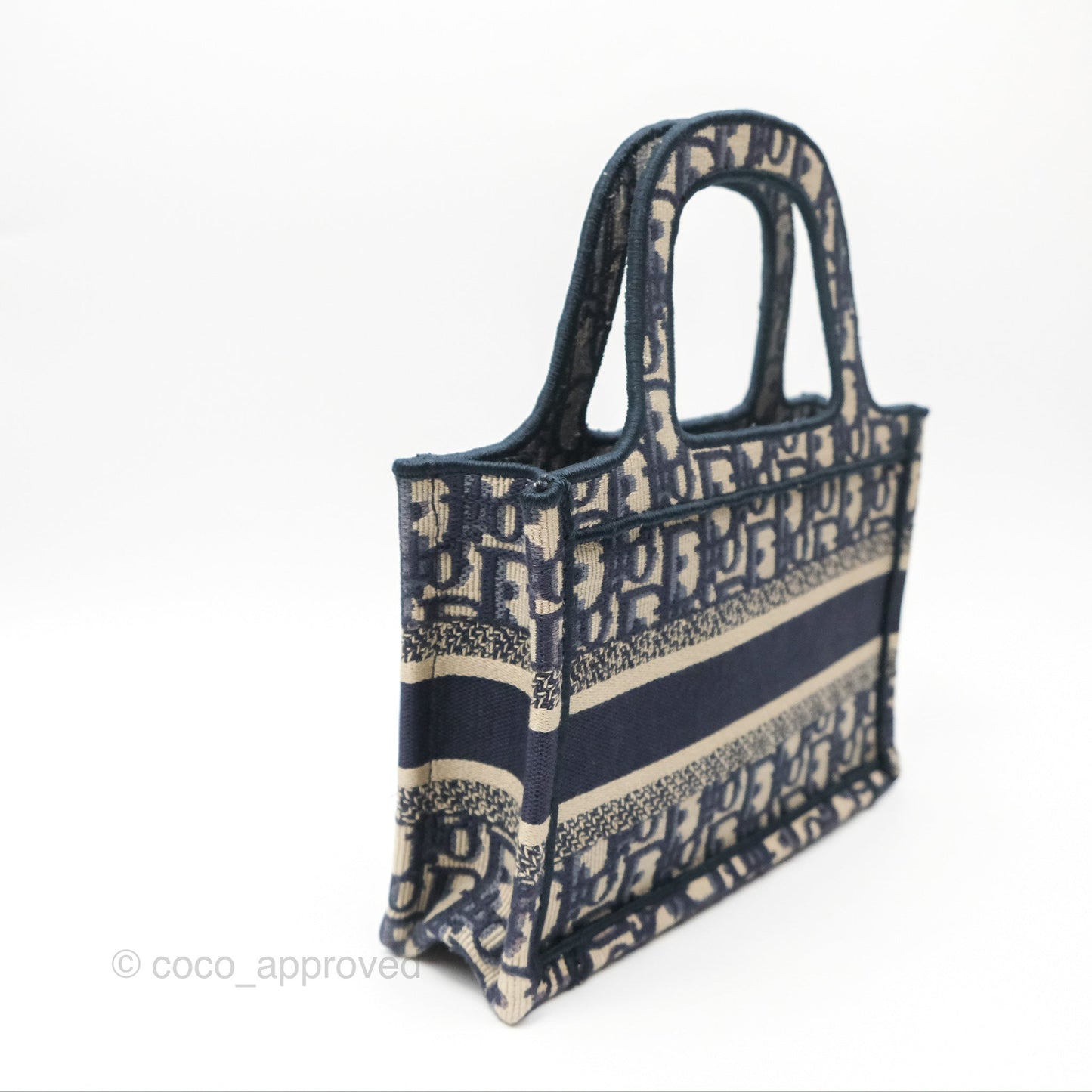 Dior Mini Book Tote Blue Oblique Canvas