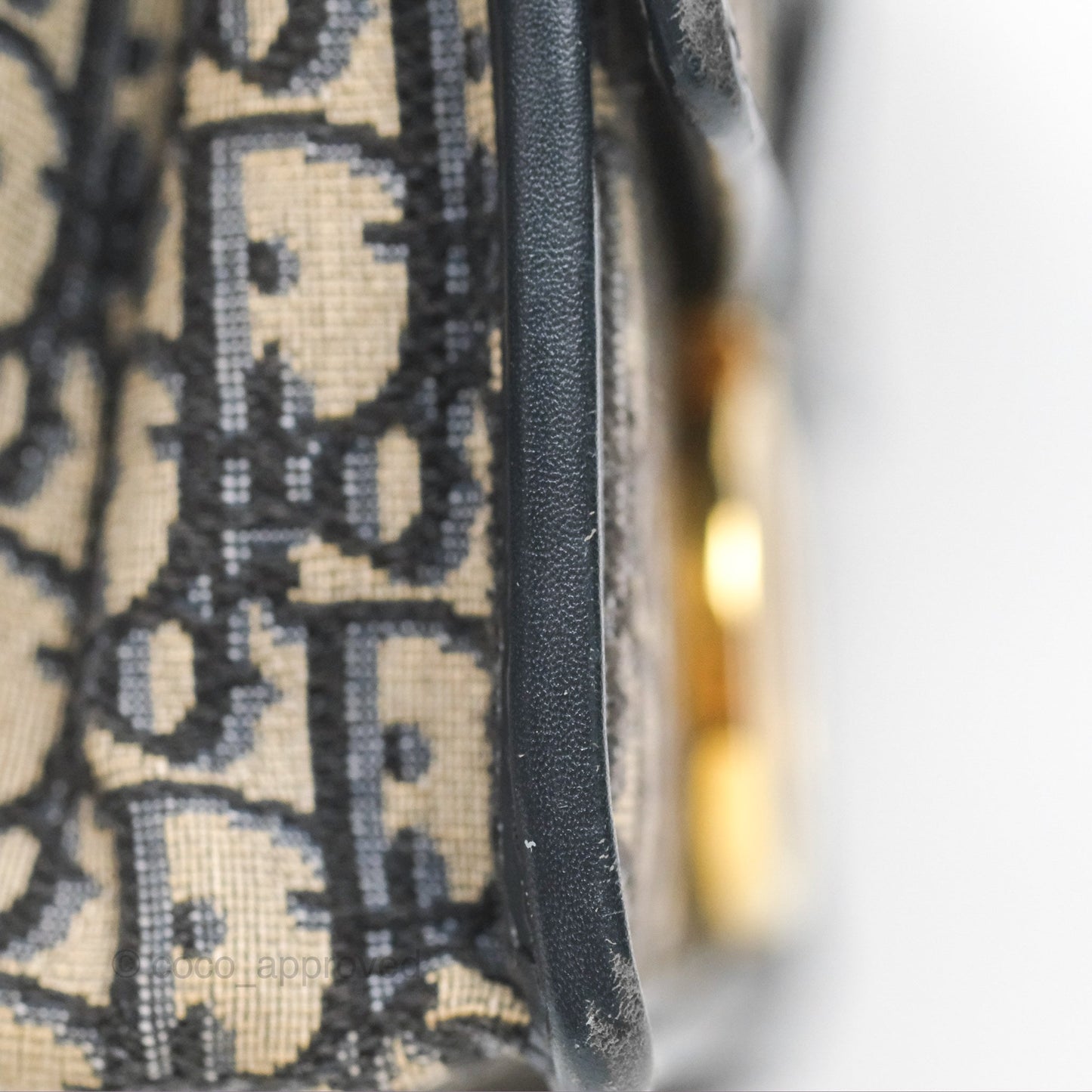 Christian Dior 30 Montaigne with Chain Blue Dior Oblique Jacquard