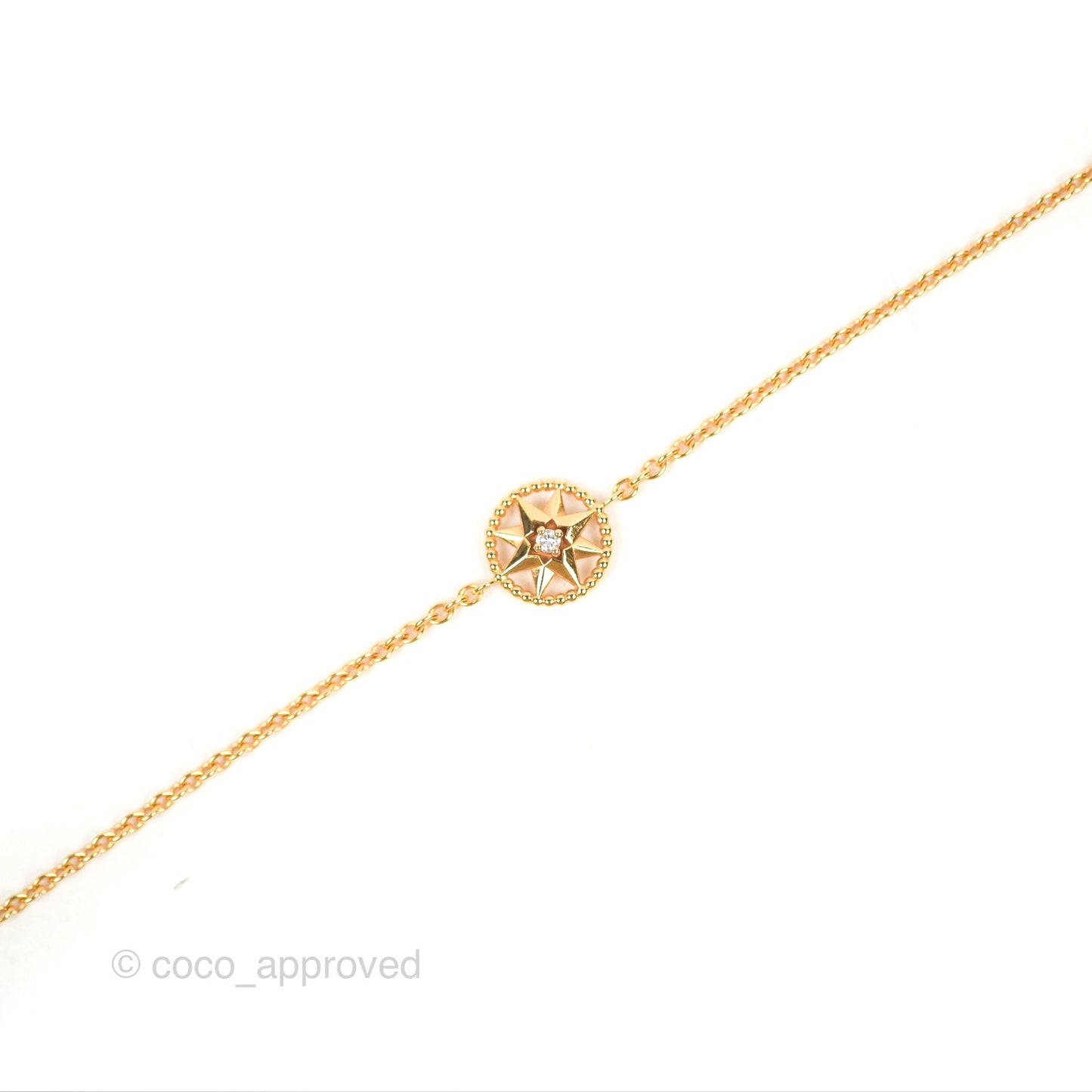 Dior Mini Rose Des Vents Bracelet Diamonds Gold