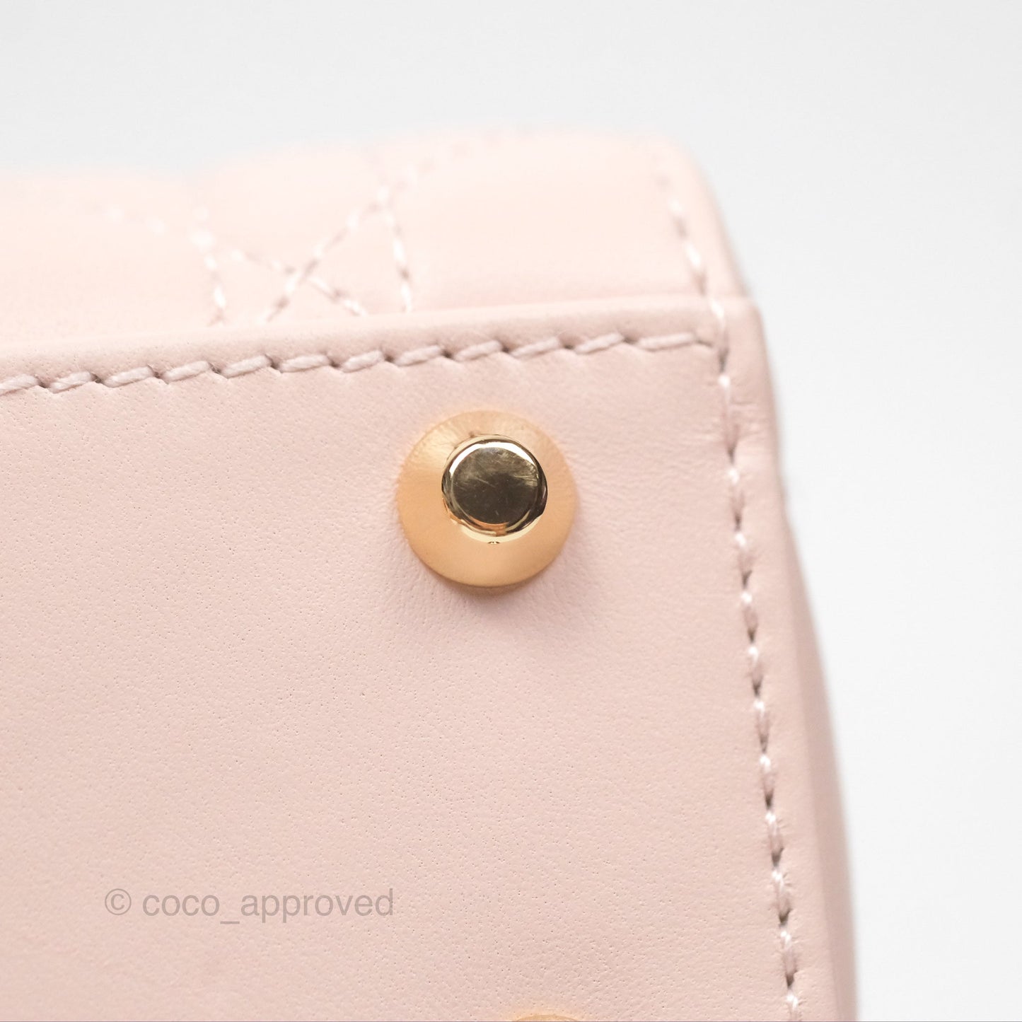 Christian Dior Mini Lady Dior Pink Lambskin Gold Hardware