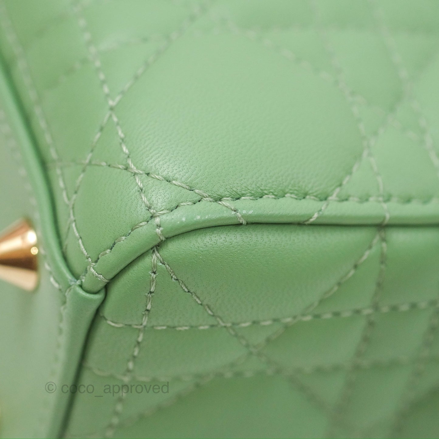 Christian Dior My ABCDior Lady Dior Avocado Green Lambskin Gold Hardware