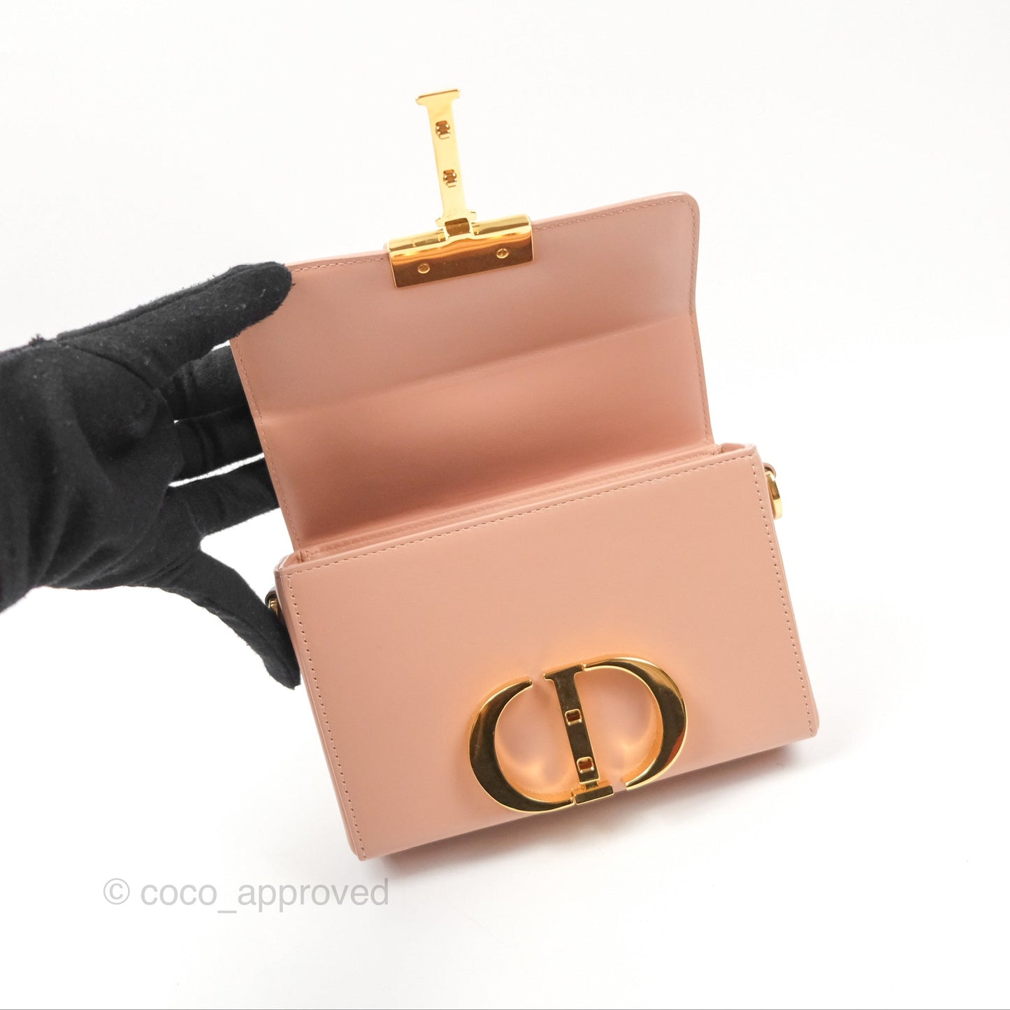 Christian Dior 30 Montaigne Beige Calfskin Box Bag
