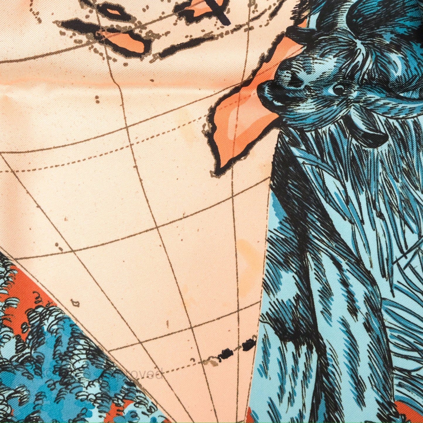 Christian Dior Around The World Silk Scarf 90