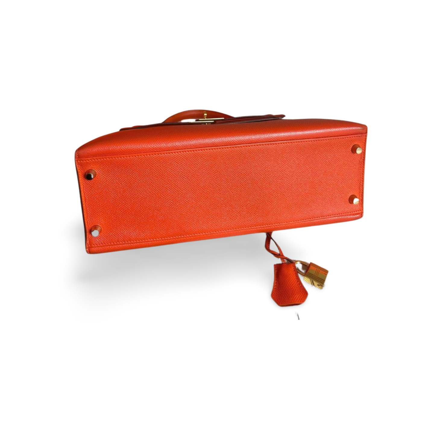 Hermes Orange Kelly 32 Sellier Bag in Epsom Leather with Gold Hardware