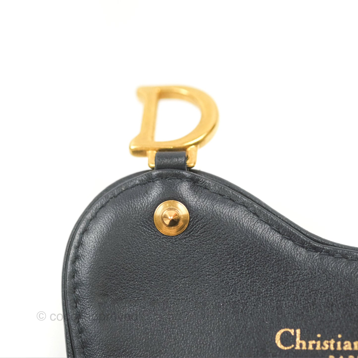 Christian Dior Saddle Flap Card Holder Blue Dior Oblique Jacquard