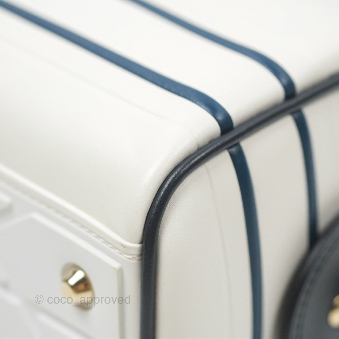 Dior Small Dior Vibe Zip Bowling Bag White Navy