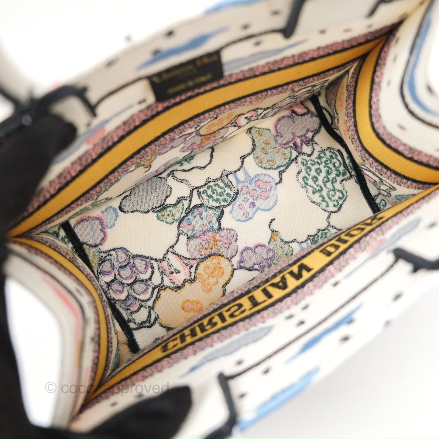 Christian Dior Small Book Tote Dior Latte Ciel de Rêve Embroidery