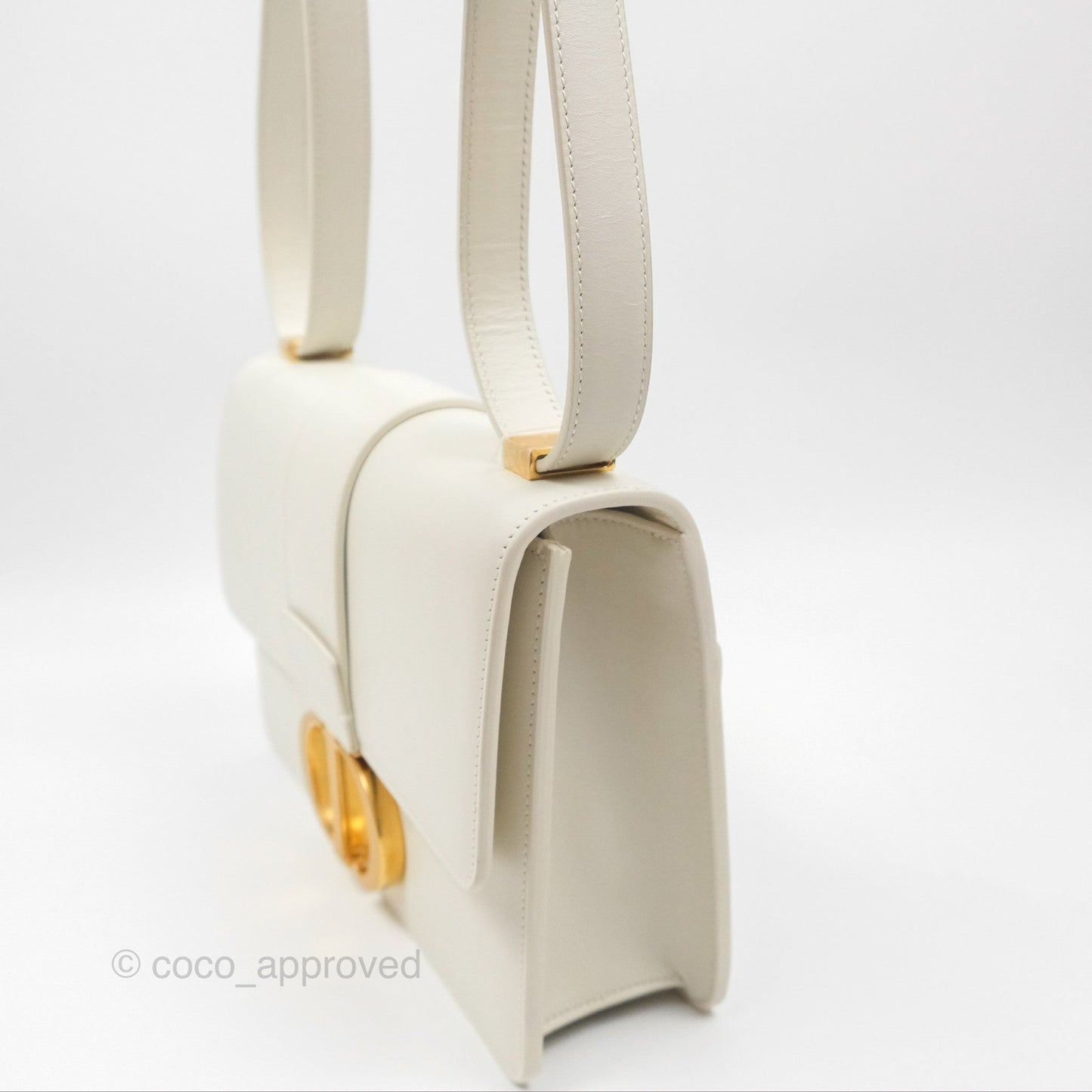 Christian Dior Small 30 Montaigne Box Bag White Calfskin