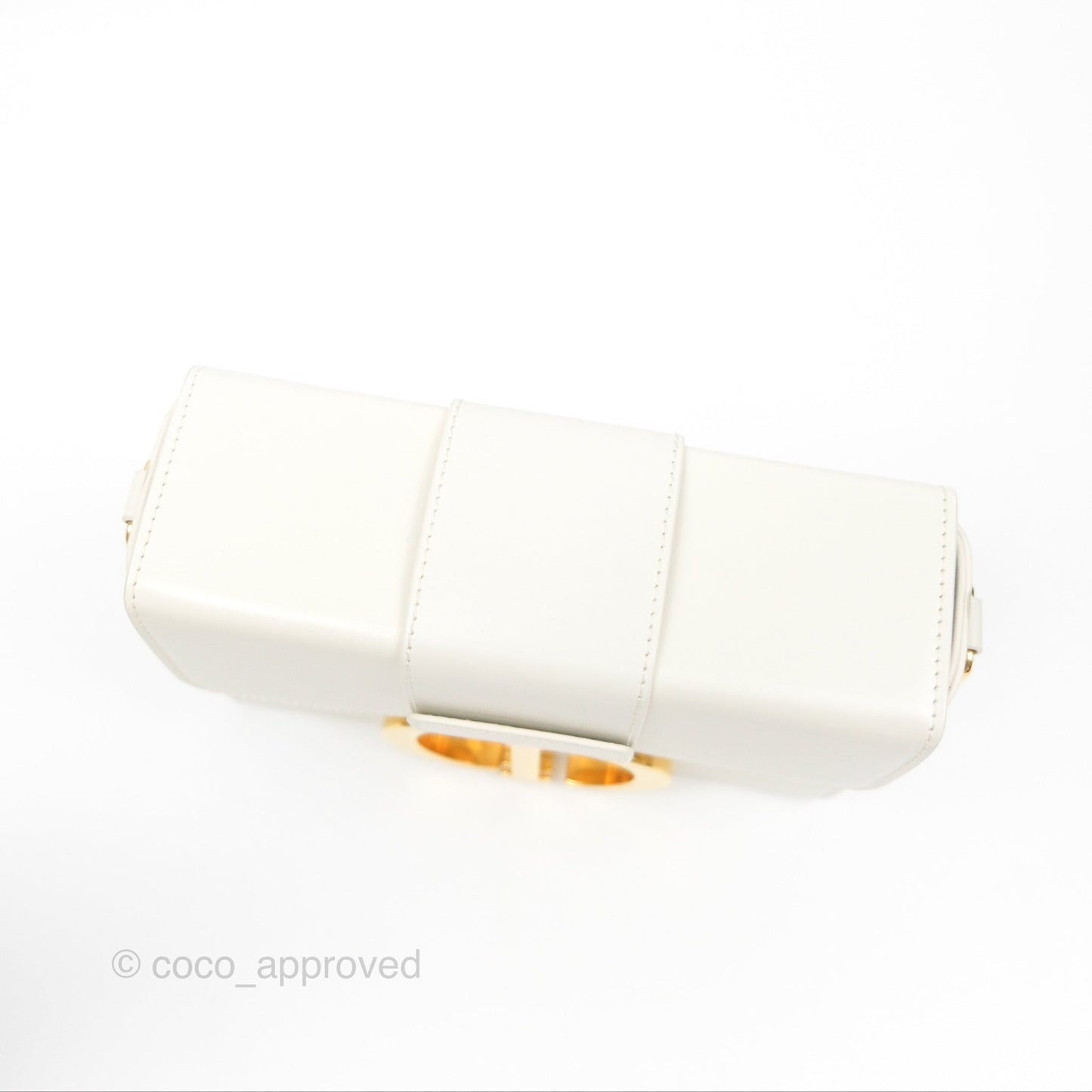 Christian Dior 30 Montaigne Box Bag White Calfskin